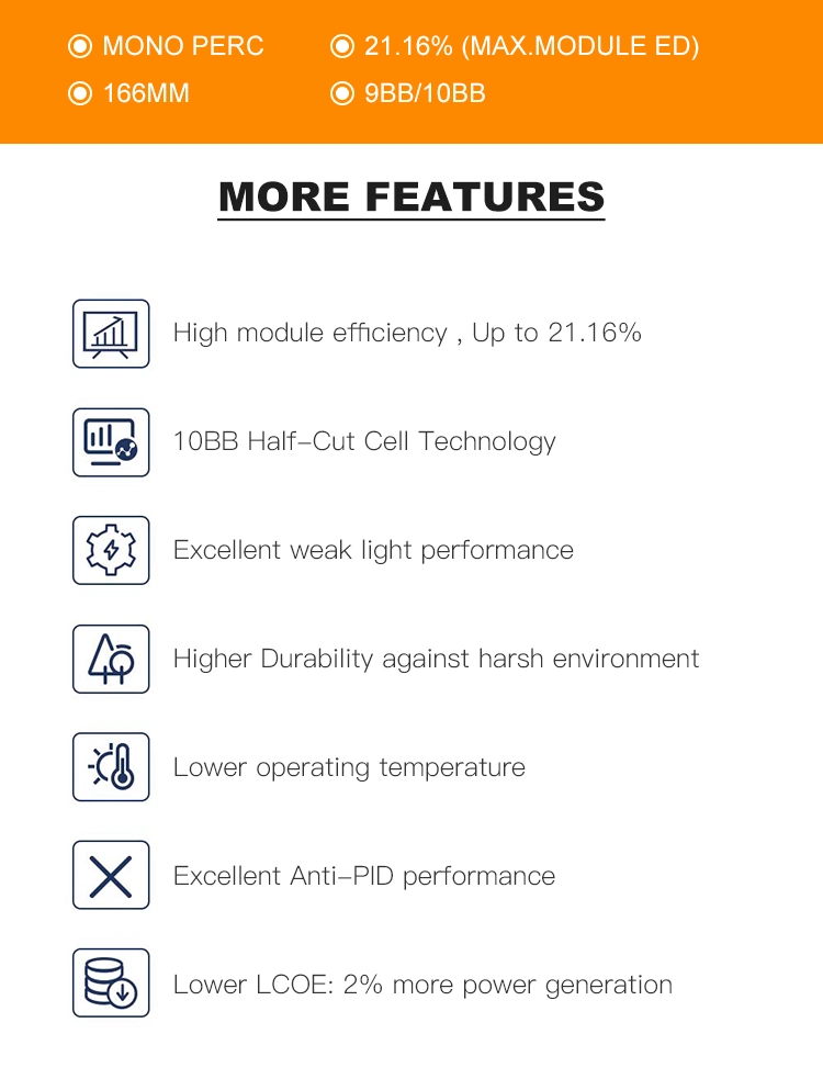 Oraako 320W 400W Custom Monocrystalline Photovoltaic Solar Panel Pvt Hybrid Solar System Panel Roof